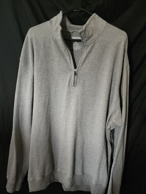 Duluth Men’s Heather Gray Quarter-Zip Pullover Sweater